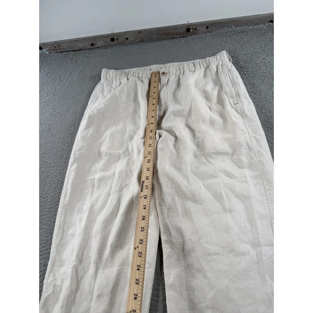 Tommy Bahama Relax Linen Pants Mens Large White Beach Coast Resort Trouser